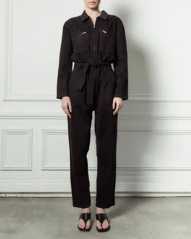Acquaverde Liv tuta worker Black Stone slim cintura