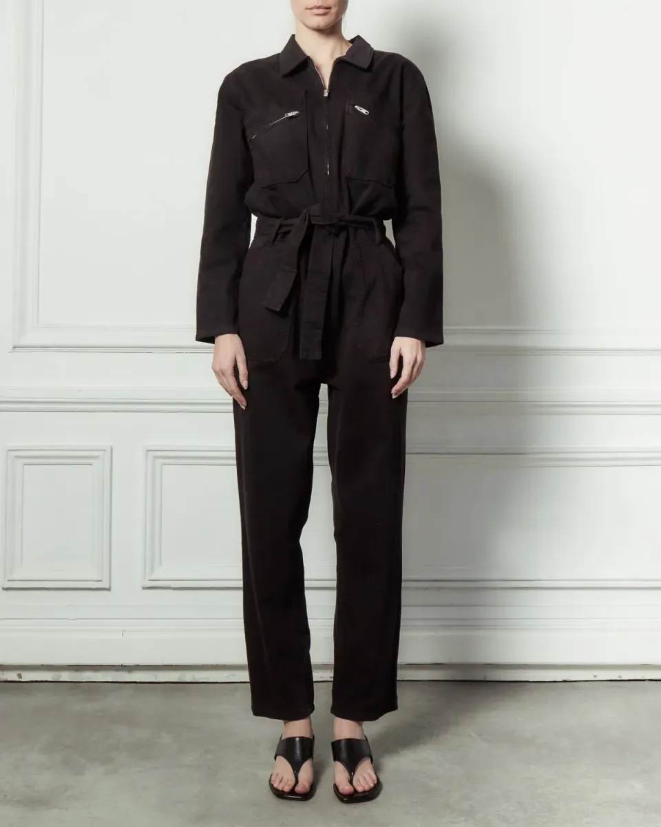 Acquaverde Liv tuta worker Black Stone slim cintura