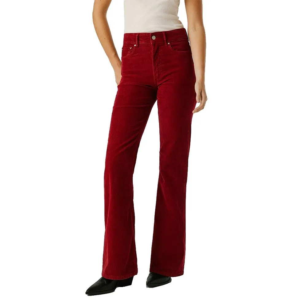 Pepe Jeans Willa Flare Pantaloni Donna Velluto Vita Alta 32W