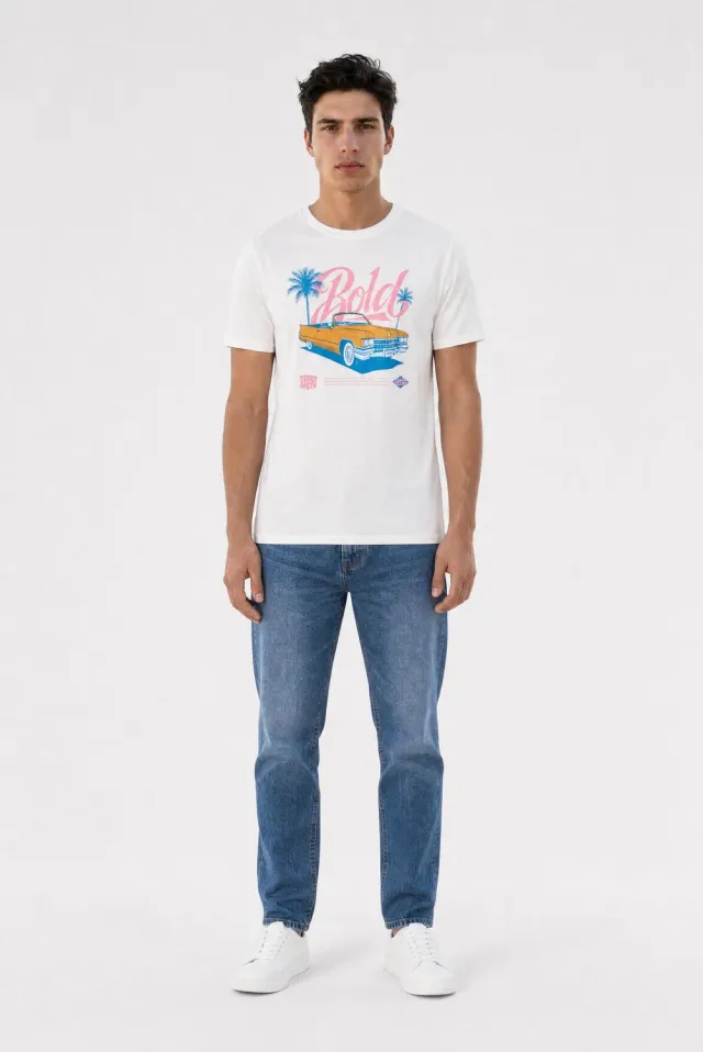 Teddy Smith T-Carser MC t-shirt middle white