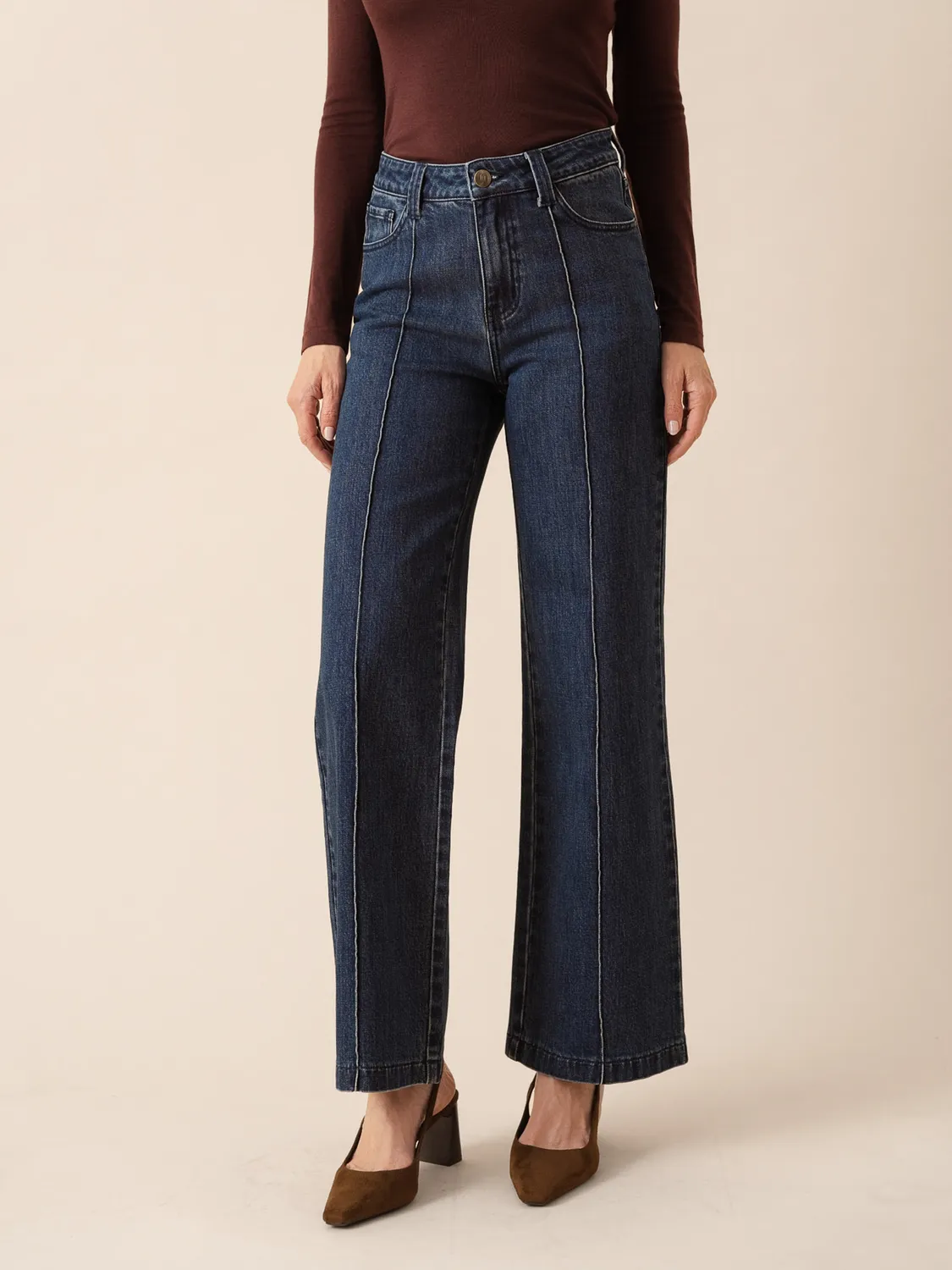Oraije Faustine jeans flare blu scuro