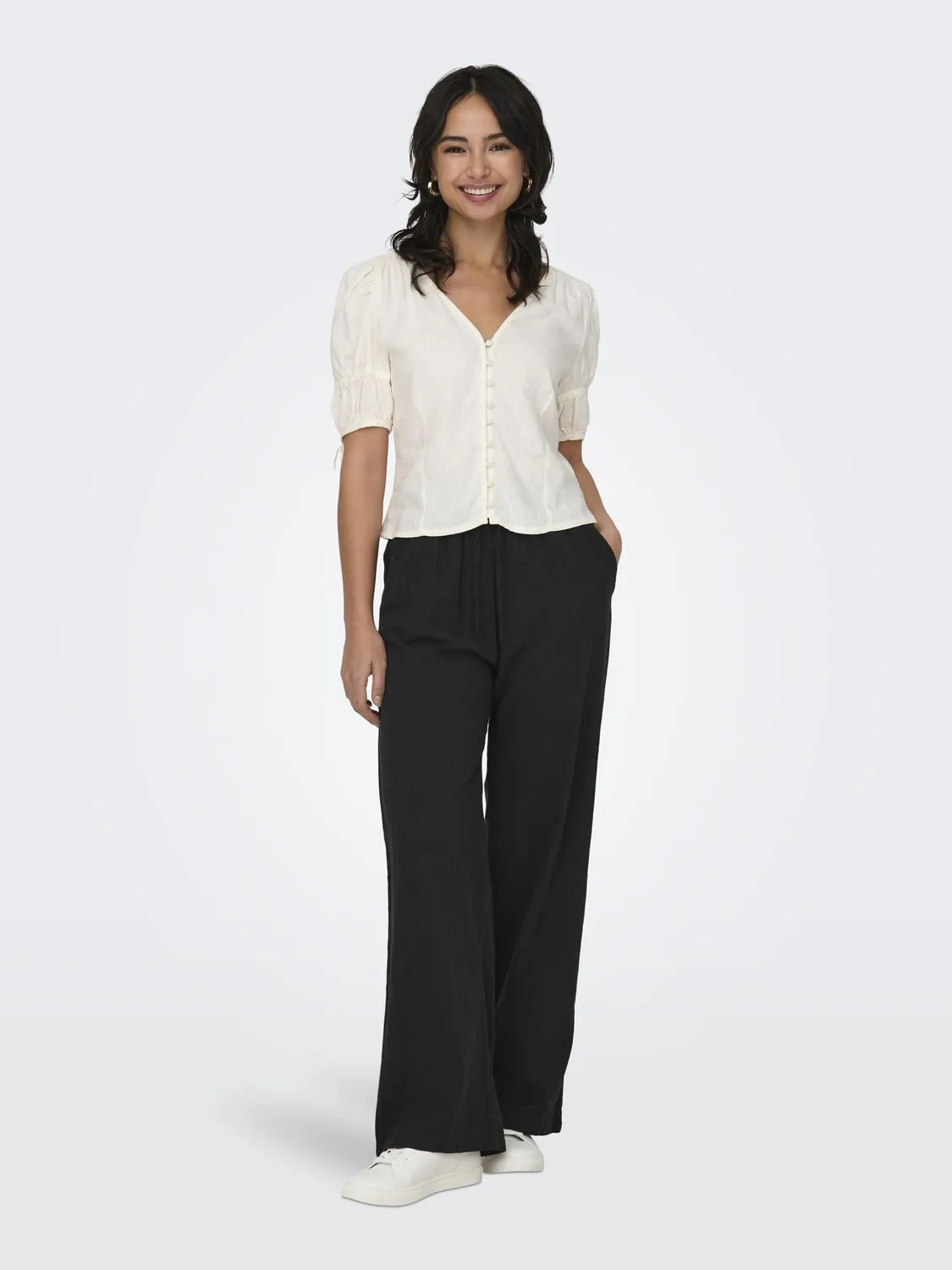 ONLY Onltizana pantaloni donna neri cotone
