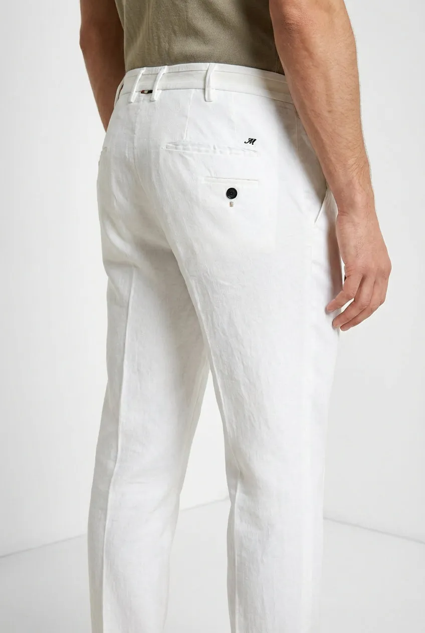 Mason's New York Cambridge chino bianco lino regular