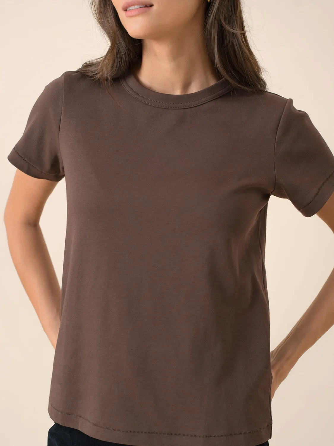 Oraije Oni t-shirt cioccolato in cotone