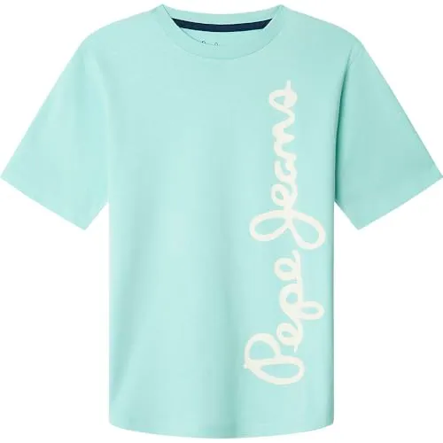 Pepe Jeans PB5000087 T-Shirt Bimbo Blu Logo Grafico