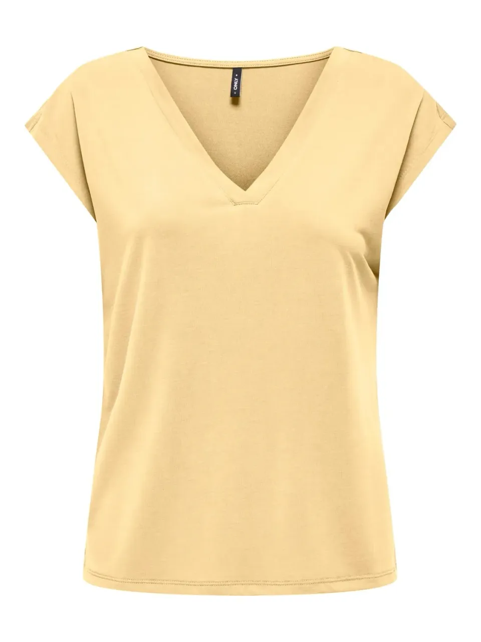 ONLY ONLFREE Life V-Neck T-shirt Sunlight scollo a V