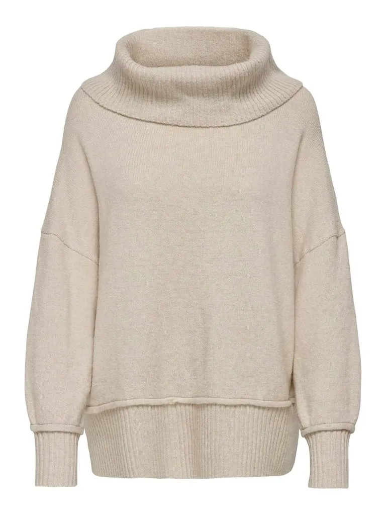 Only Onlhazel Maglione Donna Collo Alto Grigio L