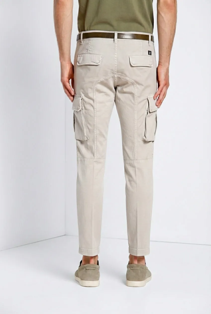 Mason's Chile Pantalone Cargo Raso Grigio Medio Extra Slim
