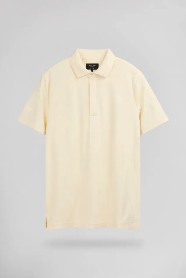 Teddy Smith P-Graham polo uomo crema jacquard floreale