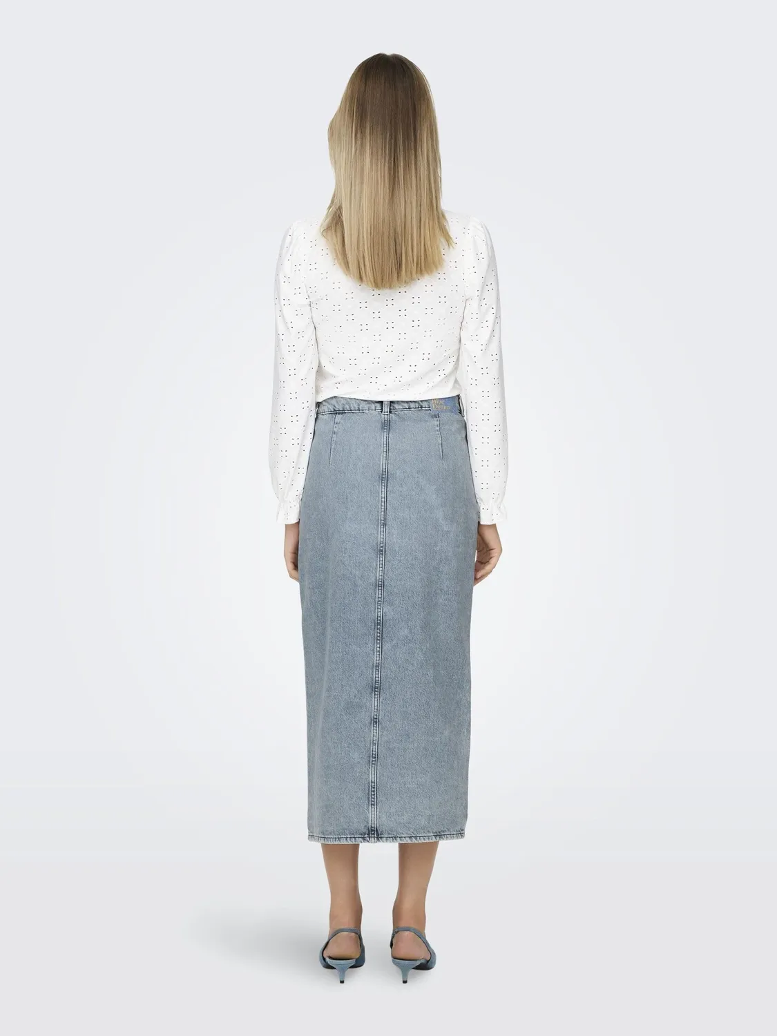 ONLY Onllilian gonna jeans S vita alta midi