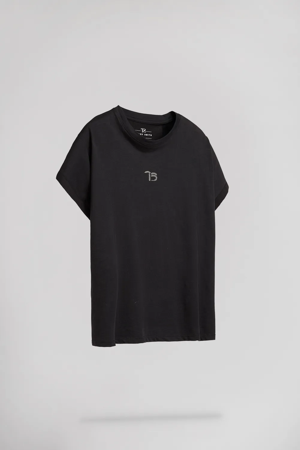 Teddy Smith T-Diana t-shirt donna nera strass cotone
