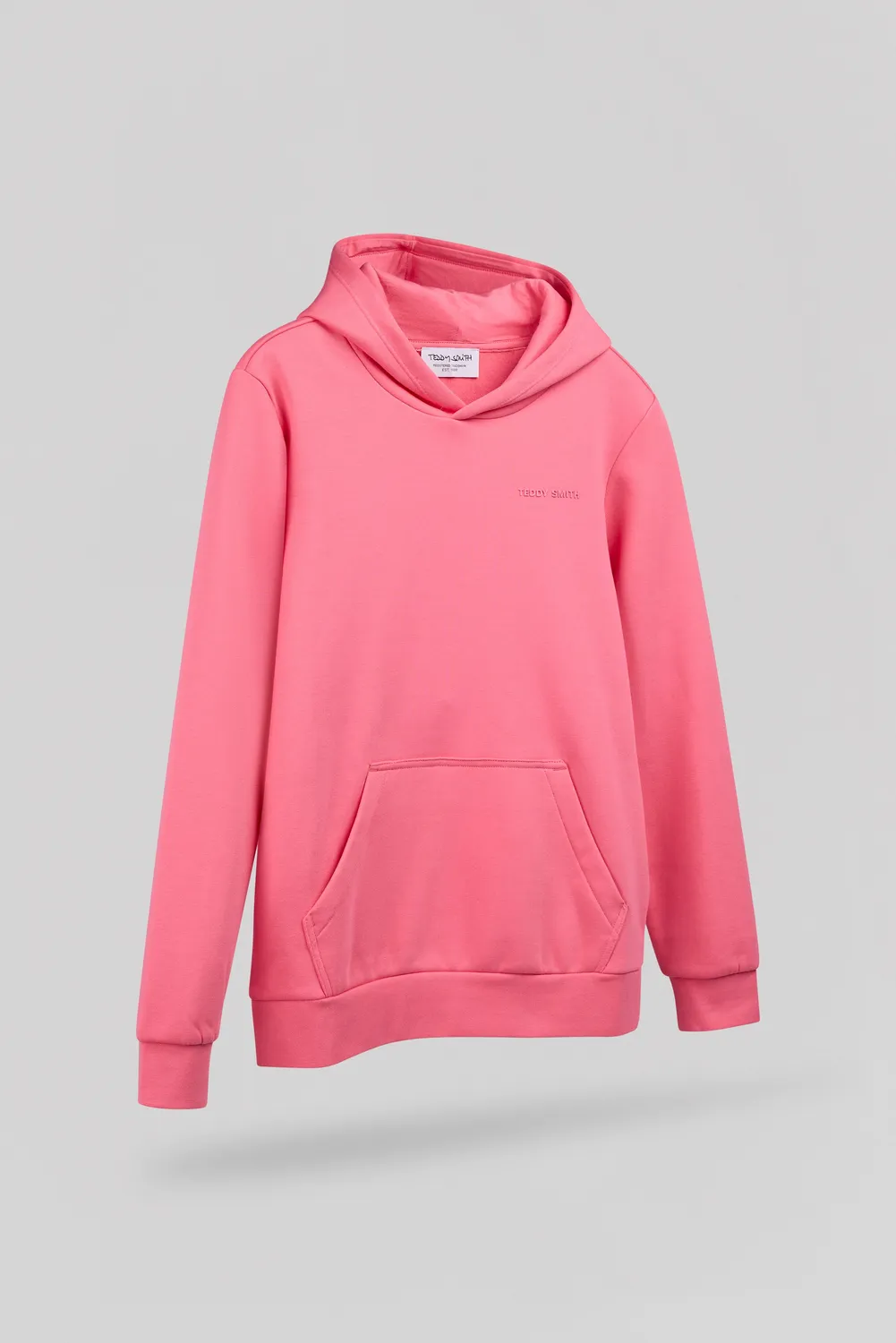 Teddy Smith S-Nark Hoody Jr Felpa Bimbo Rosa Felpata