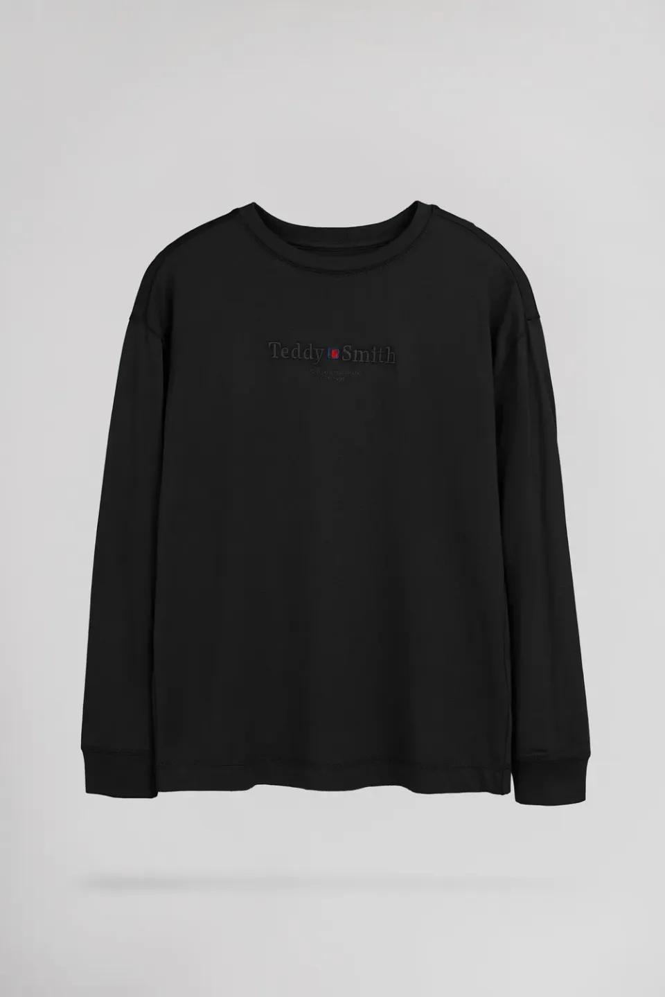 Teddy Smith T-Jim ML JR t-shirt ragazzo nera cotone