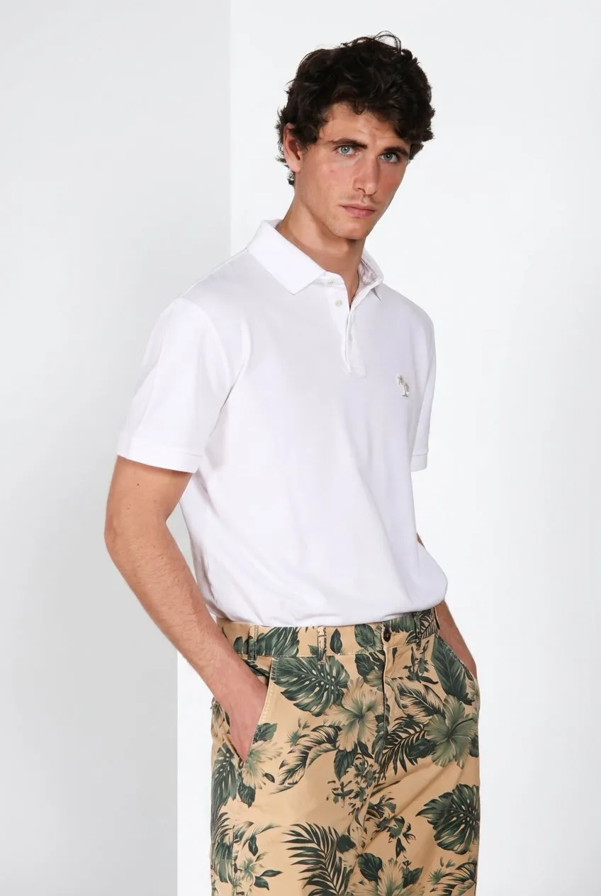 Mason's Leopardi polo uomo bianca piquet cotone