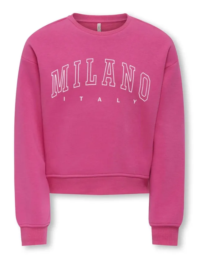 ONLY Kogsweat LS Crew Ovz Stat Swt Noos felpa 158 magenta