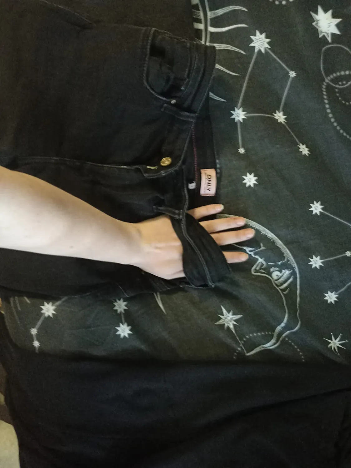 ONLY Onlpower Mid Push Up jeans donna L/32L nero