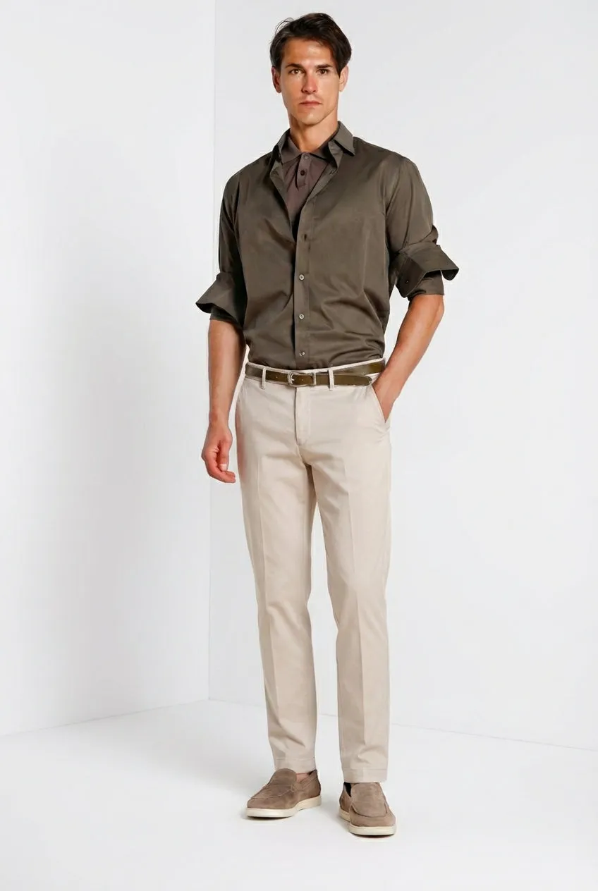 Mason's Torino Flex chino beige chiaro slim fit