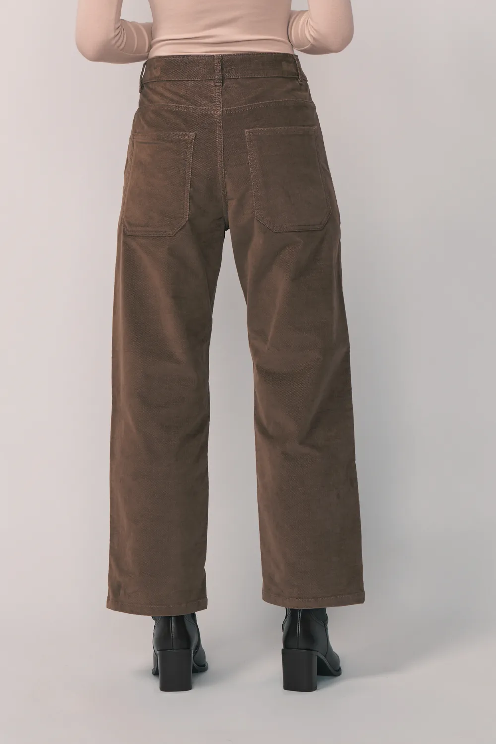 Acquaverde Eddy pantaloni velluto tabacco dritti