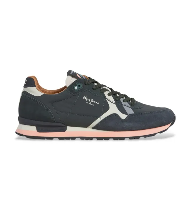 Pepe Jeans Brit Prints Sneakers Uomo 47 Pelle Nera