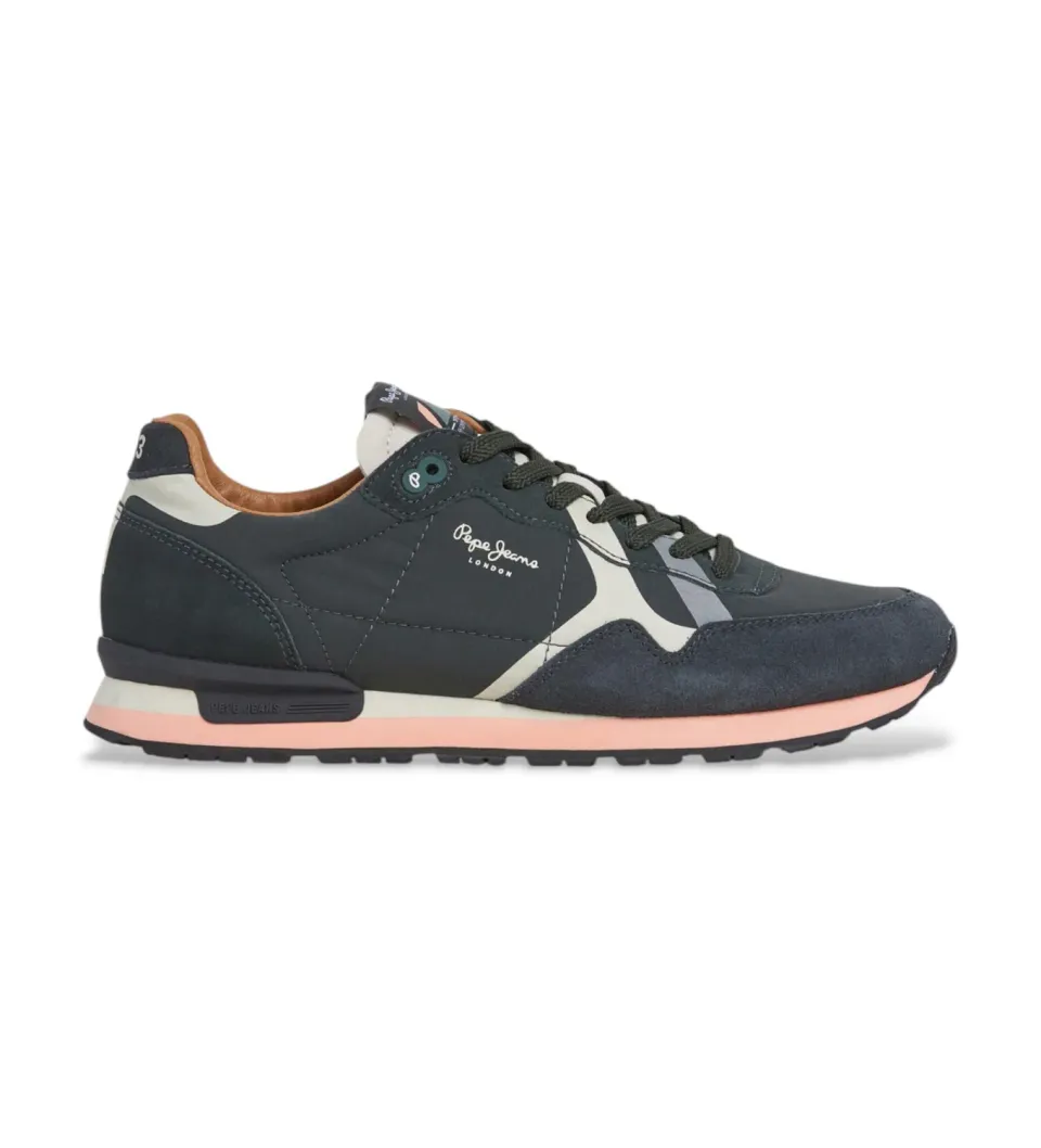 Pepe Jeans Brit Prints Sneakers Uomo 47 Pelle Nera