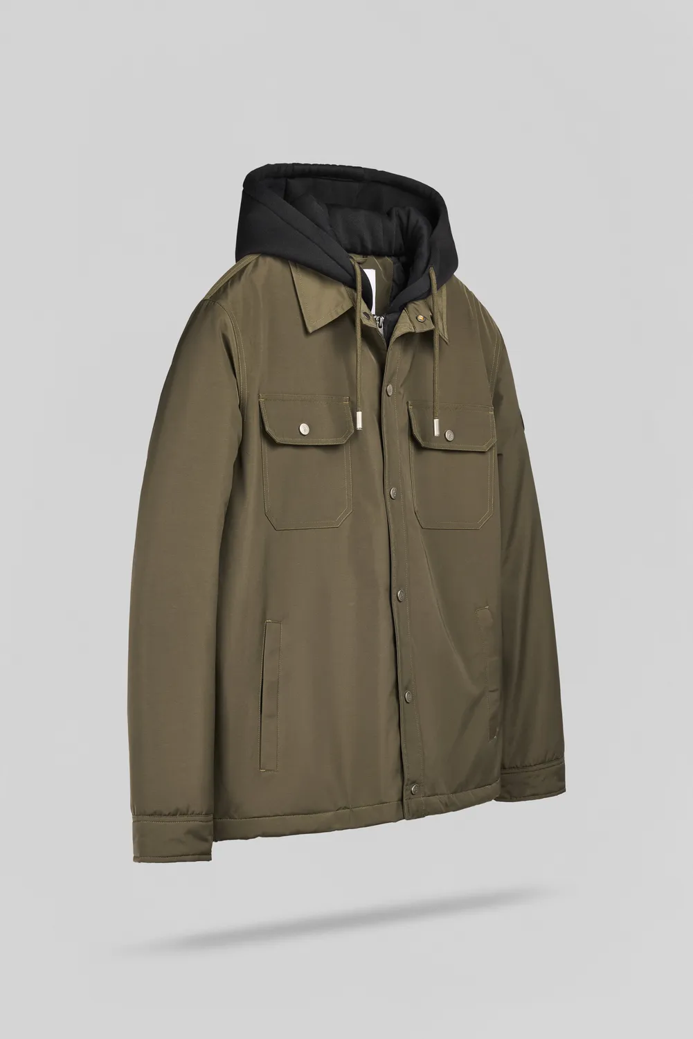 Teddy Smith B-Peterson giacca idrorepellente kaki cappuccio
