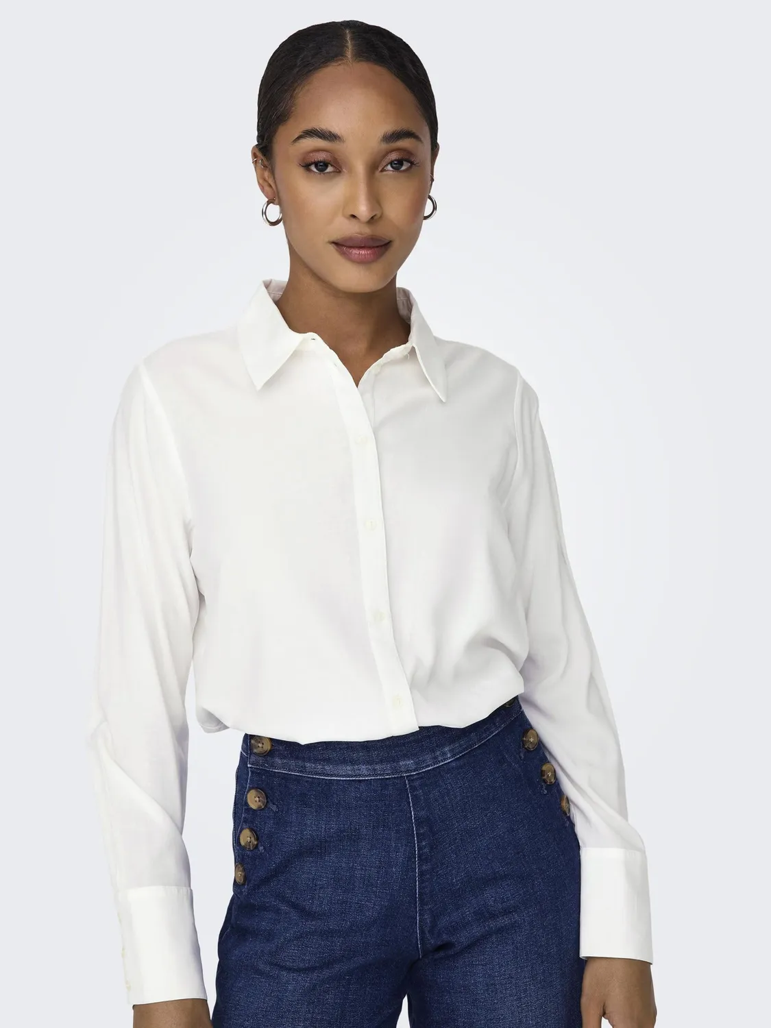 ONLY Onlberit Shirt camicia donna M nera righe