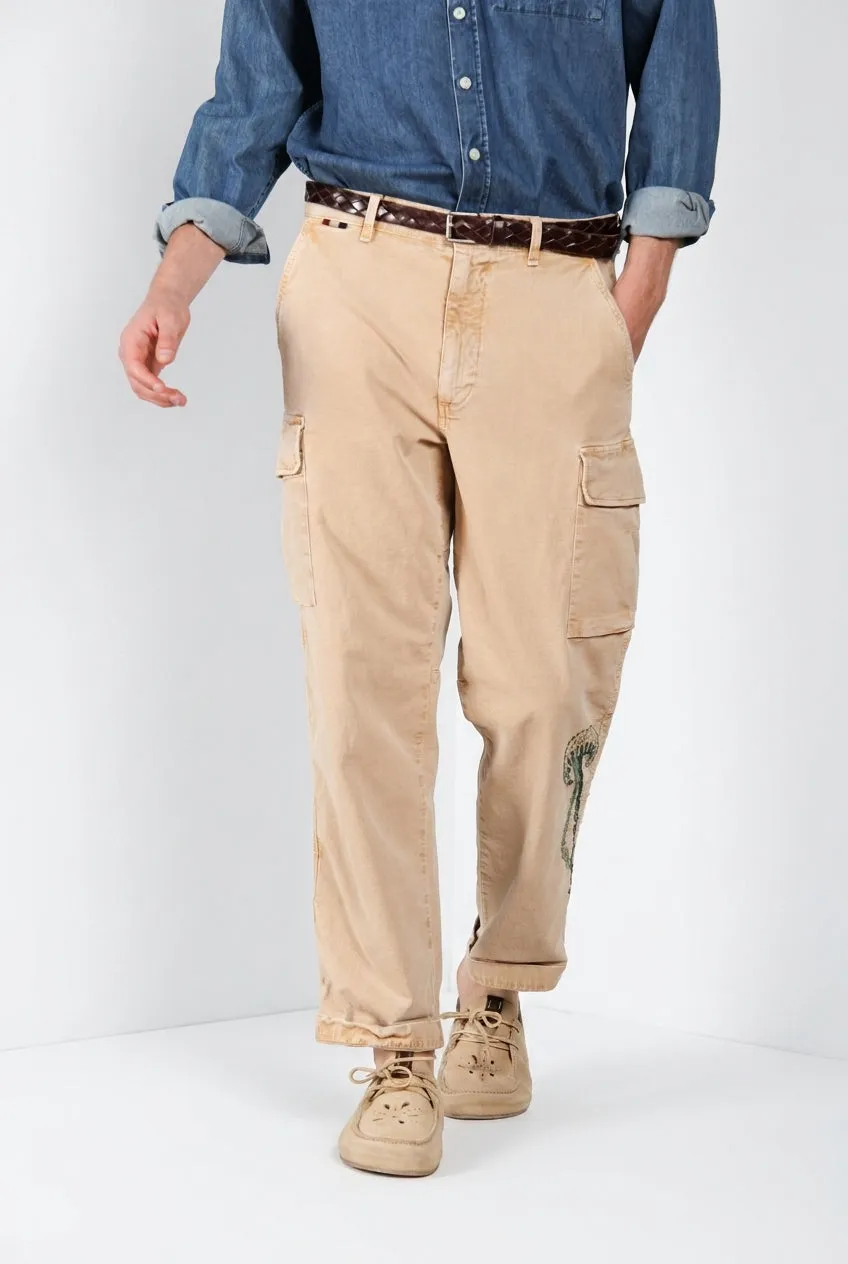 Mason's Chile M74 pantalone cargo kaki relaxed fit