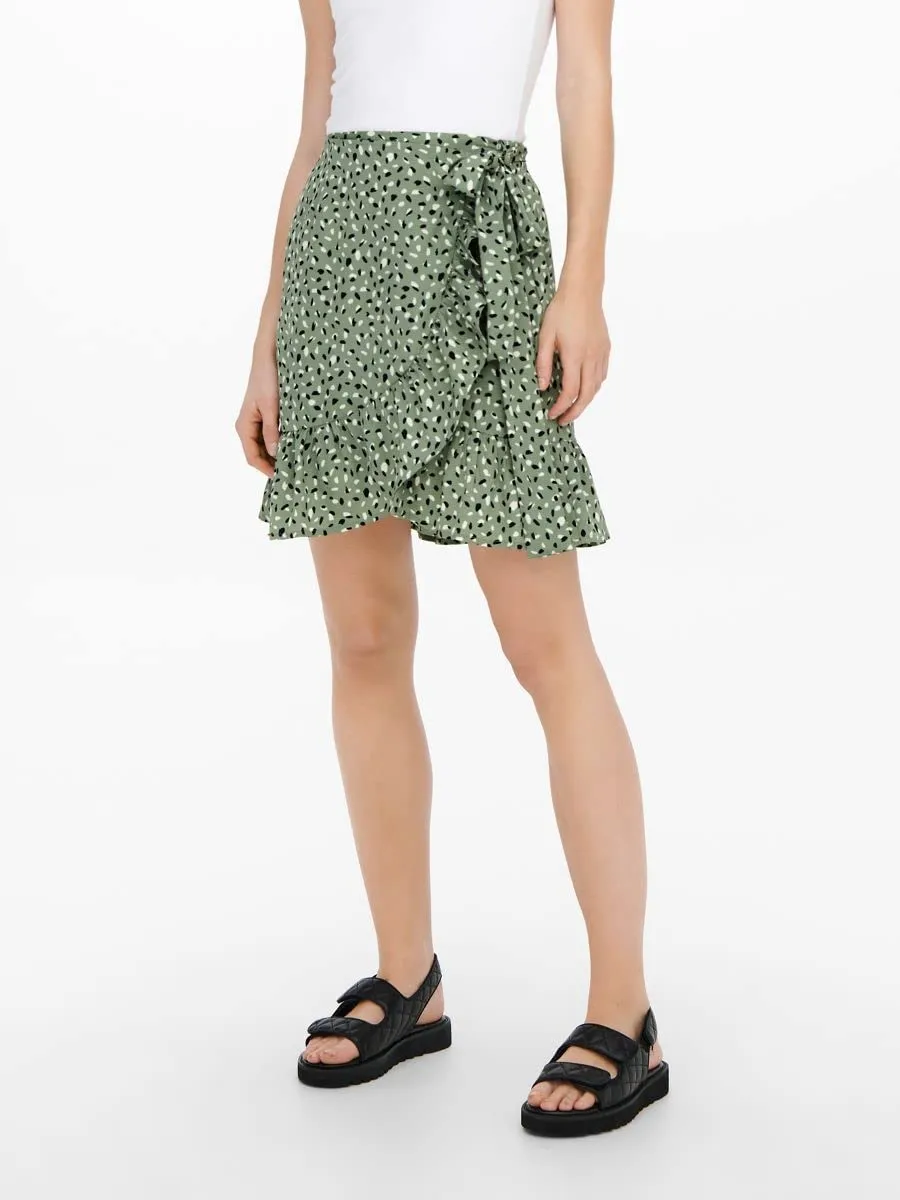 Only Onlolivia gonna donna wrap verde fantasia