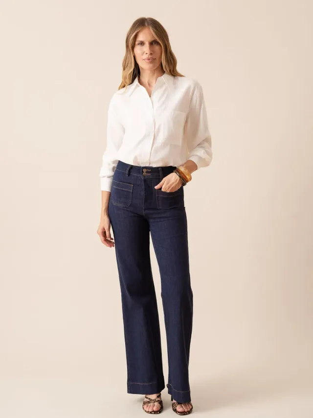 Oraije Elena jeans flare grezzo