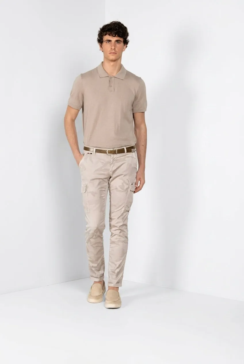 Mason's Chile pantalone cargo beige camouflage extra slim
