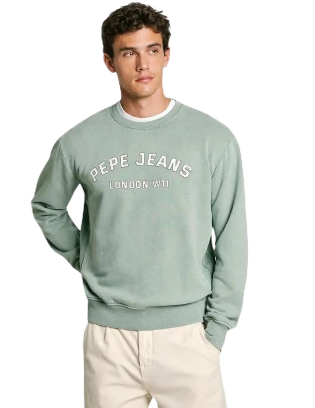 Pepe Jeans Aldridge Crew felpa uomo M girocollo garzata