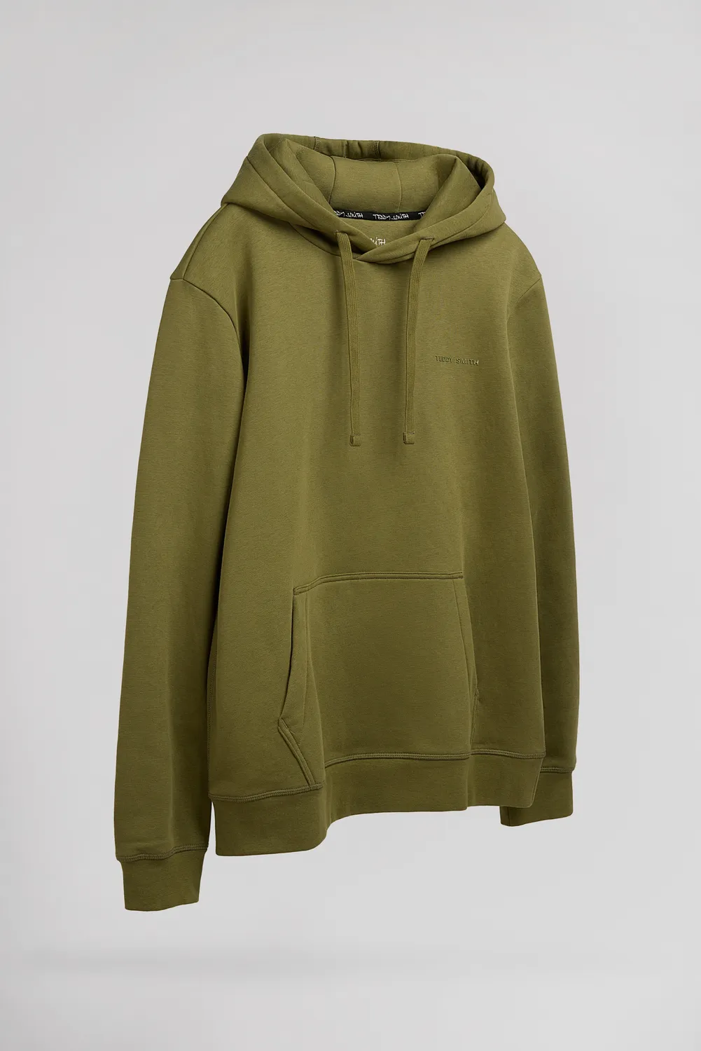 Teddy Smith S-Nark Hoody Felpa Uomo con Cappuccio Verde Oliva