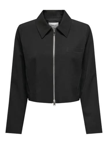 ONLY Onlhelene Life L/S Zip Jacket Cc Tlr Giacca Nero