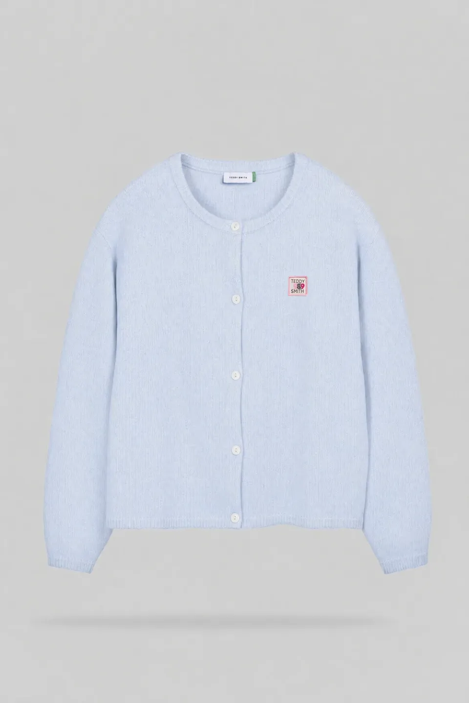 Teddy Smith G-AMELIA Gilet Maglia Donna Azzurro Chiné
