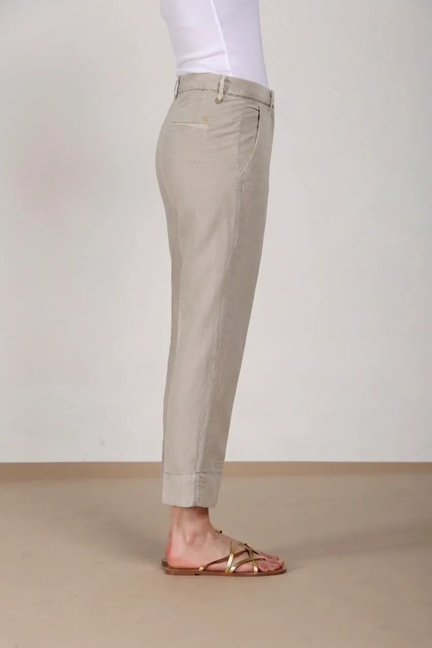Mason's New York Carrot chino donna beige scuro lino