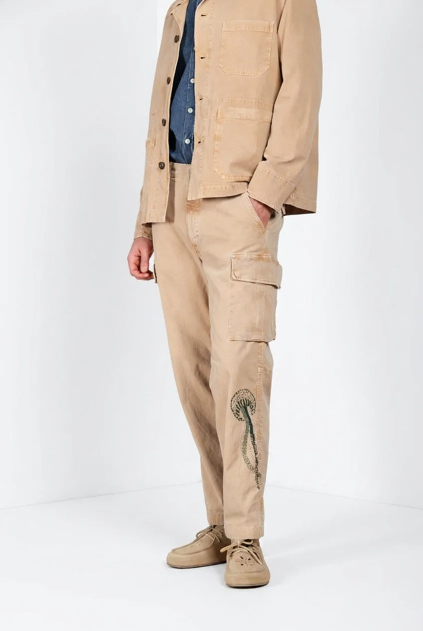 Mason's Chile M74 pantalone cargo kaki relaxed fit