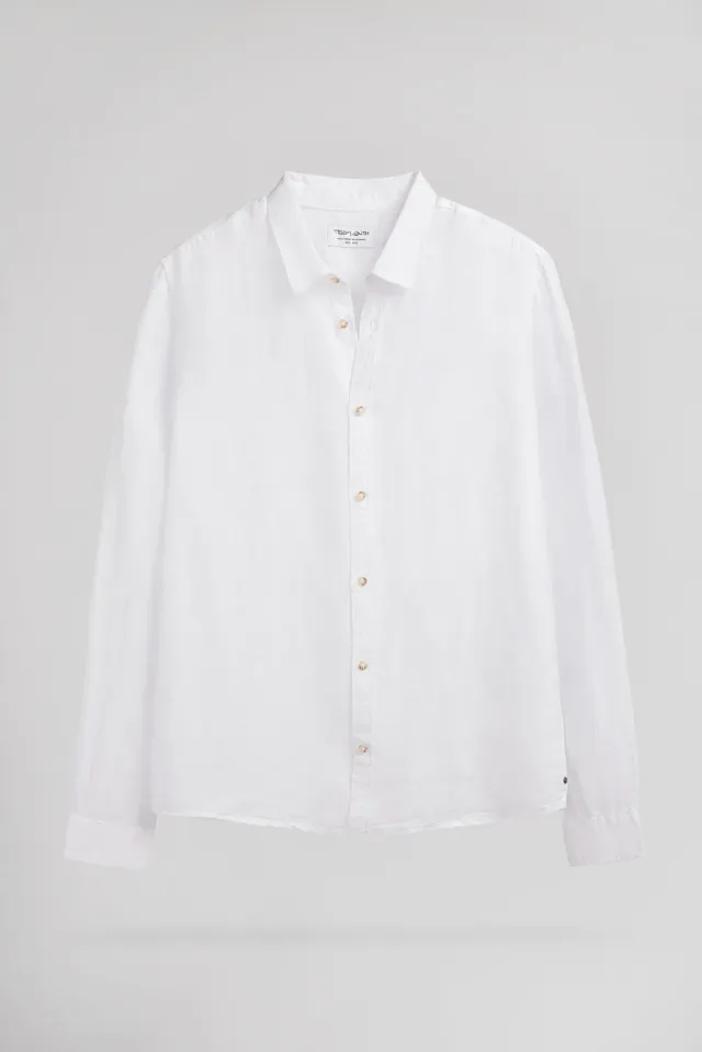 Teddy Smith C-Linen ML camicia lino bianca 100% lino