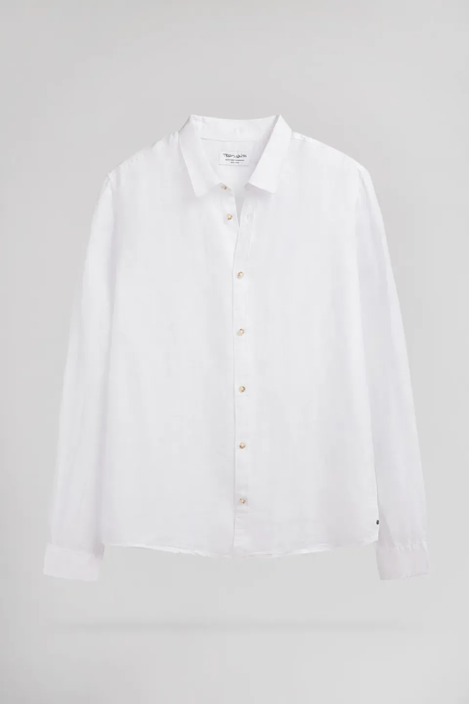 Teddy Smith C-Linen ML camicia lino bianca 100% lino