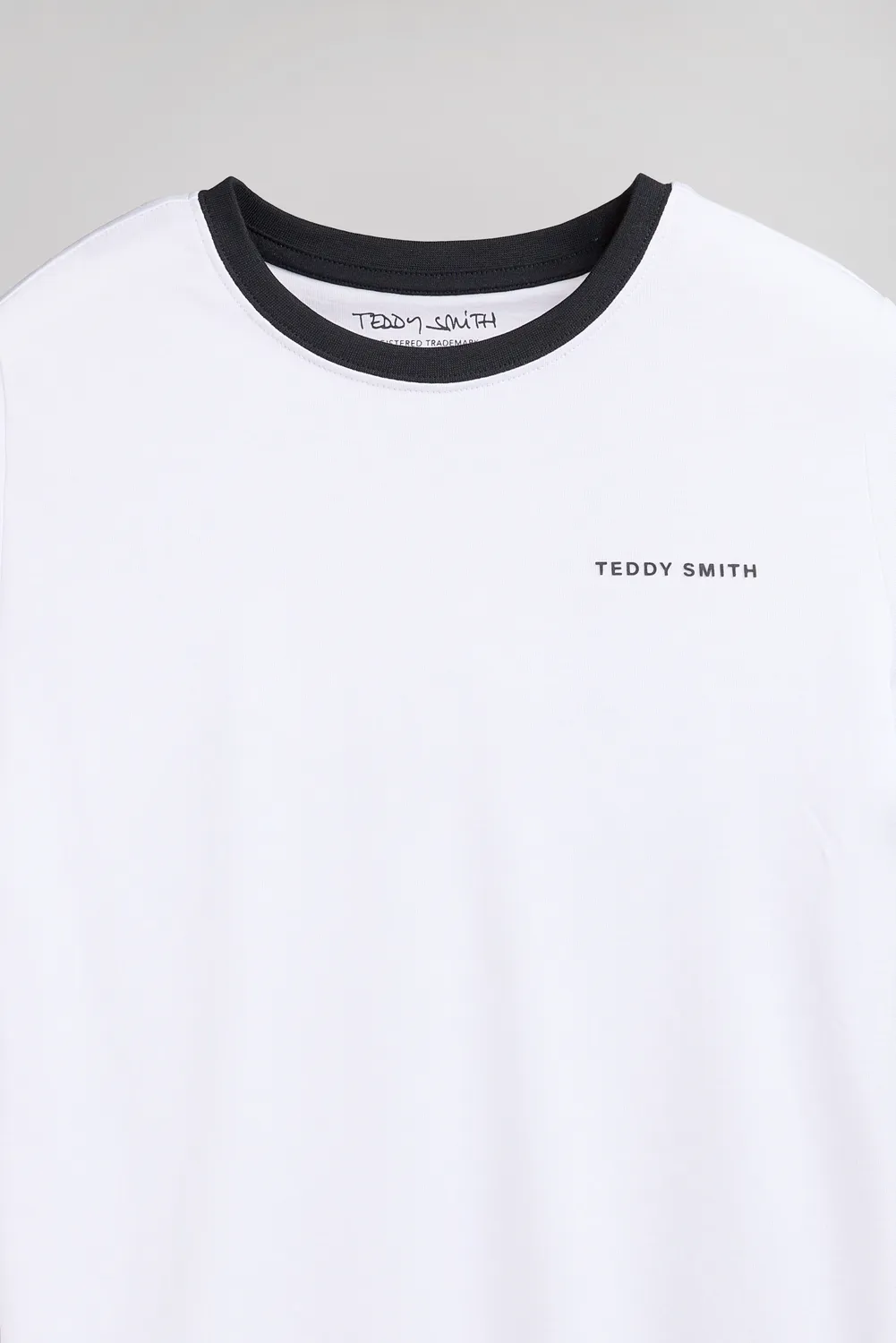 Teddy Smith The Tee 2 R T-shirt bimbo Blanc cotone bordi