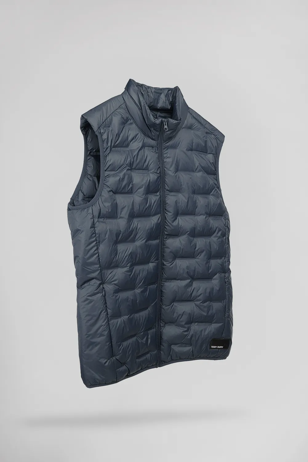 Teddy Smith B-Toran gilet uomo smanicato grigio trapunta