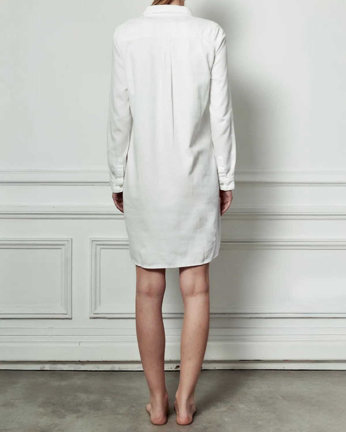 acquaverde Vicky abito bianco camicia denim