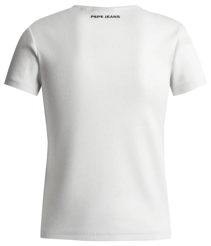 Pepe Jeans Stretch Rib Tee t-shirt donna costine XL