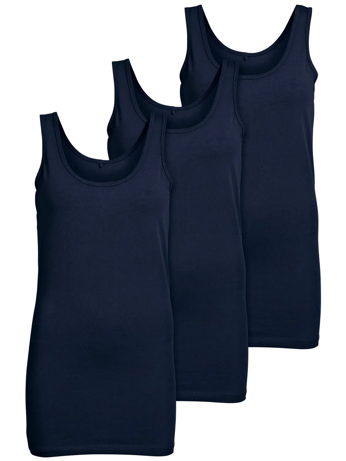 Only 15201465 canotta donna pacco 3 slim cotone nero