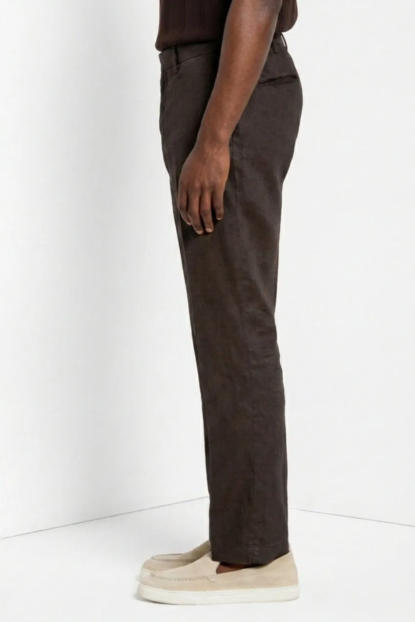 Mason's New York Icon Flex chino uomo marrone lino