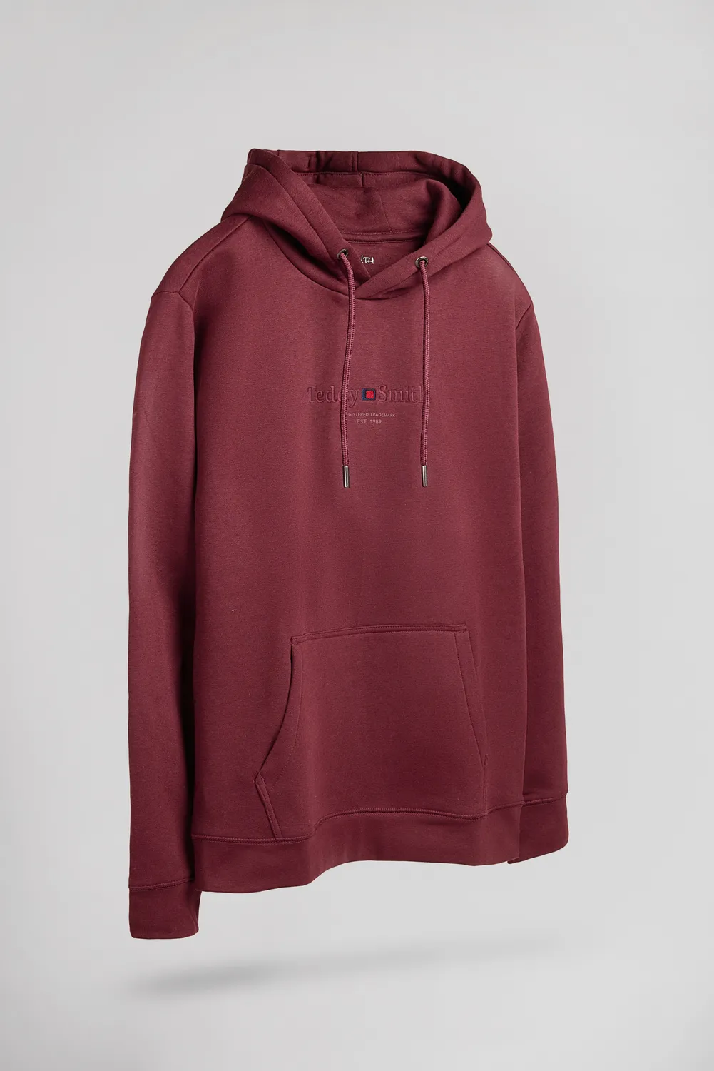 Teddy Smith S-Jim Hoody felpa cappuccio lampone felpata