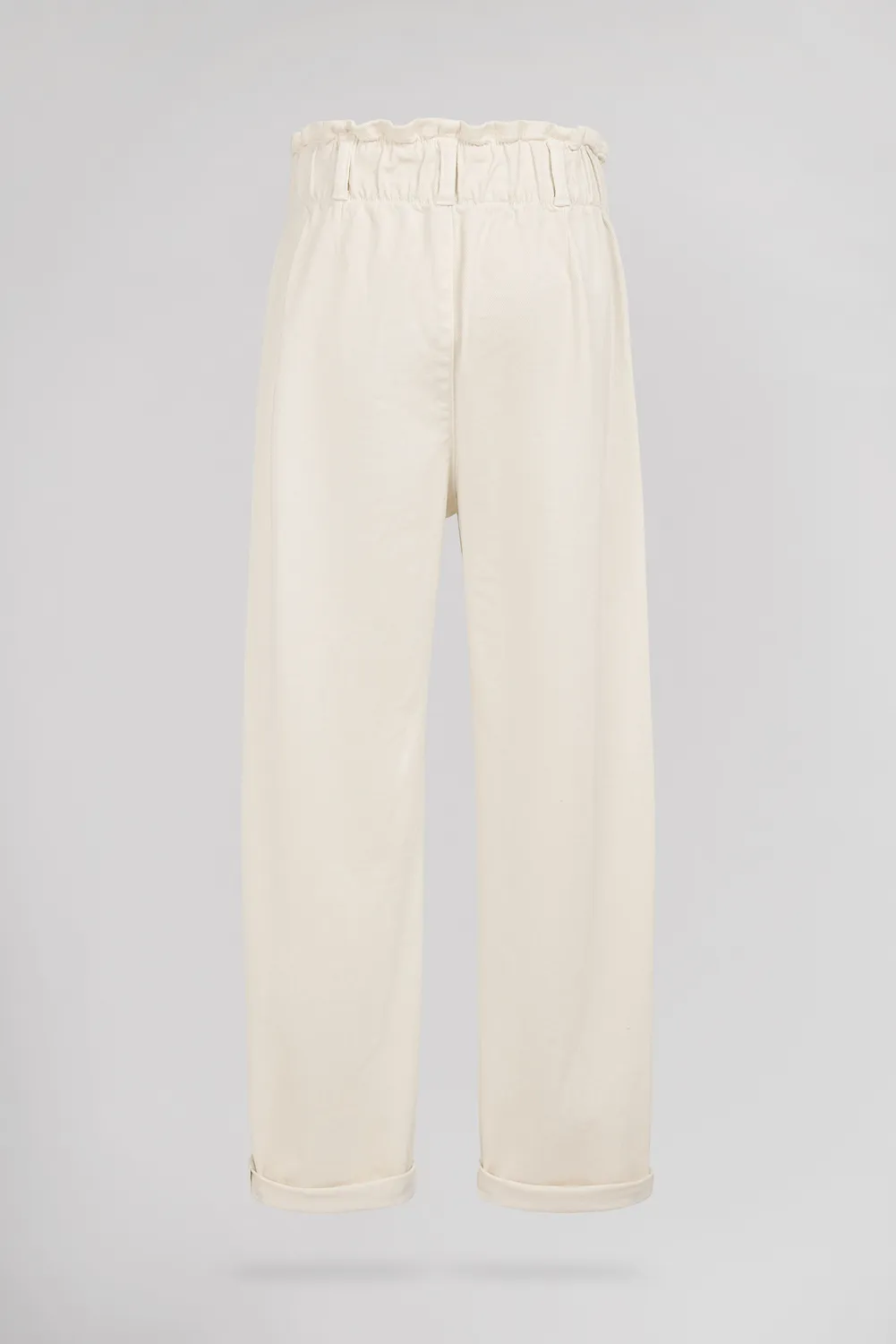 Teddy Smith P-Paperbag Jr pantaloni bianco vita alta