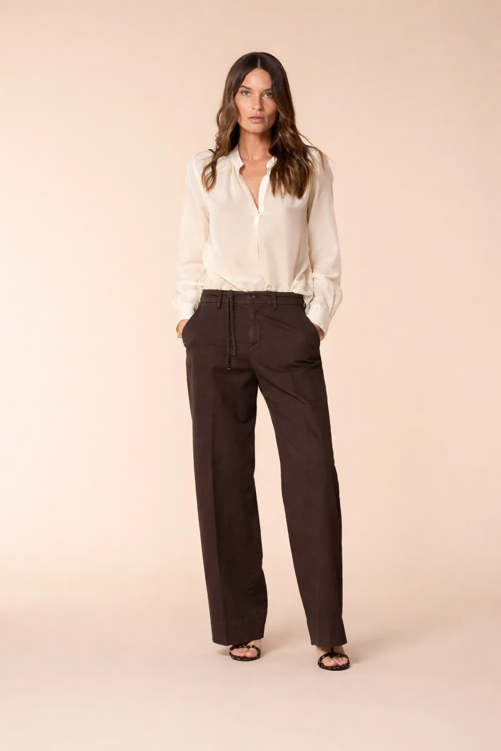 Mason's New York Studio chino donna marrone scuro straight