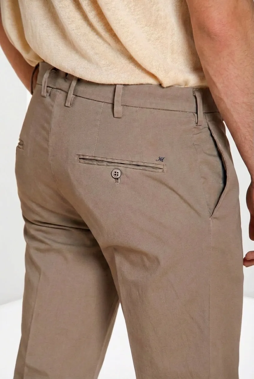 Mason's New York Chino Tortora Regular Cotone Stretch