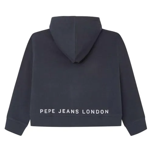 Pepe Jeans Vicky felpa bambina zip blu cotone