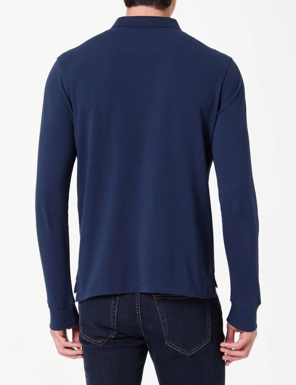Pepe Jeans Basic polo uomo manica lunga piquet blu navy